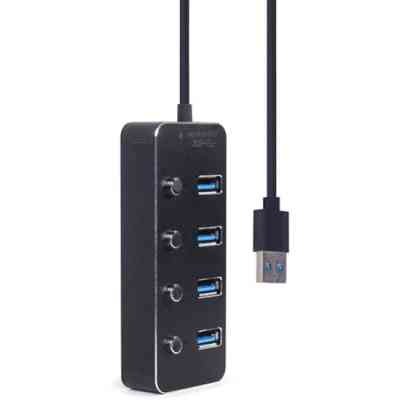 Концентратор Gembird USB 3.0 4 ports switch black (UHB-U3P4P-01) Вінниця