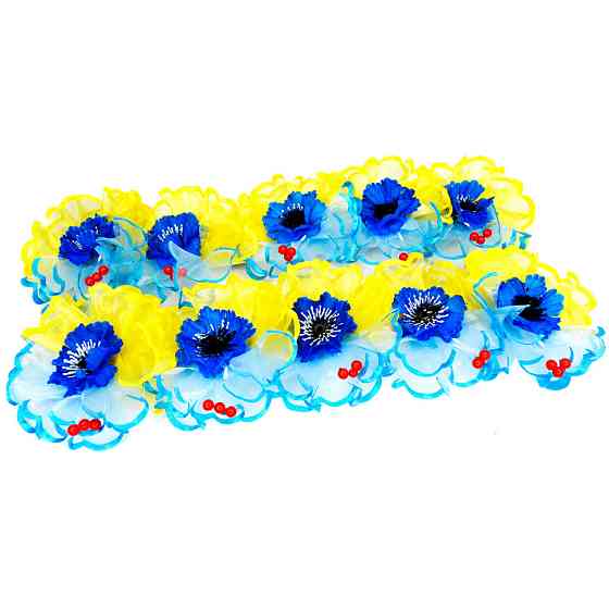 Набор для девочек Бантики патриотические с васильком 0108-379, 10 шт Винница