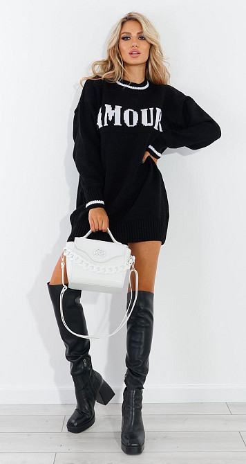 Свитер платье с надписью (48-52) Киев - изображение 2