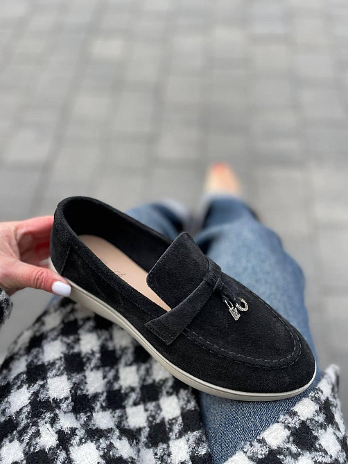 ALLSY Лофери жіночі ALLSY 340-3041-C чорні (весна-осінь, замша натуральна) (5780) Коломия - фото 6