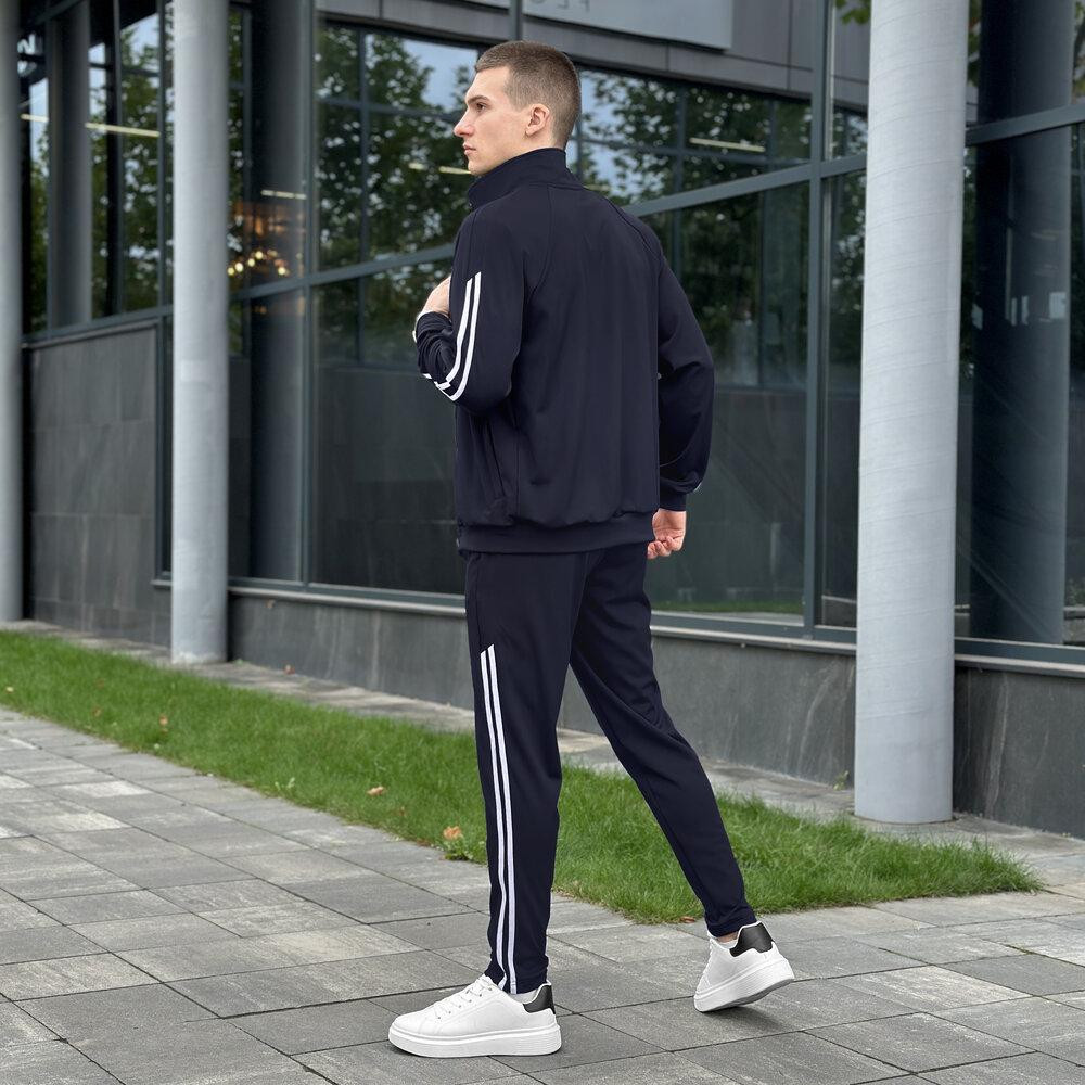 Синій спортивний костюм для чоловіків Pobedov Dollars. Весна осінь спортивний комплект. Київ - фото 4