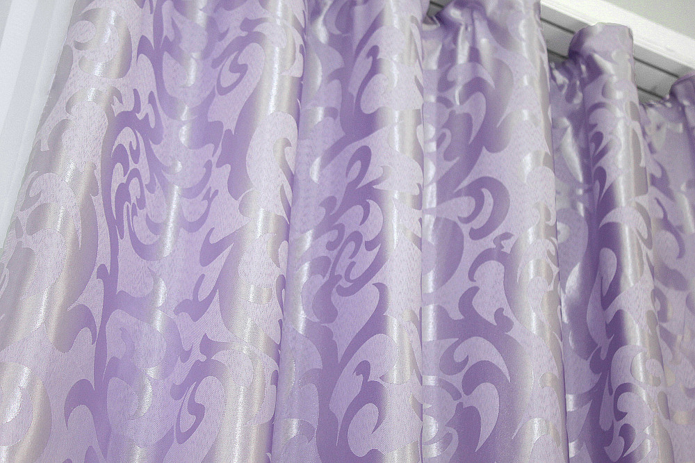 Комплект готовых штор VR-Textil Жаккард Вензель № 295ш Сиреневый 150х270 см 2 шт (30-319) Киев - изображение 8