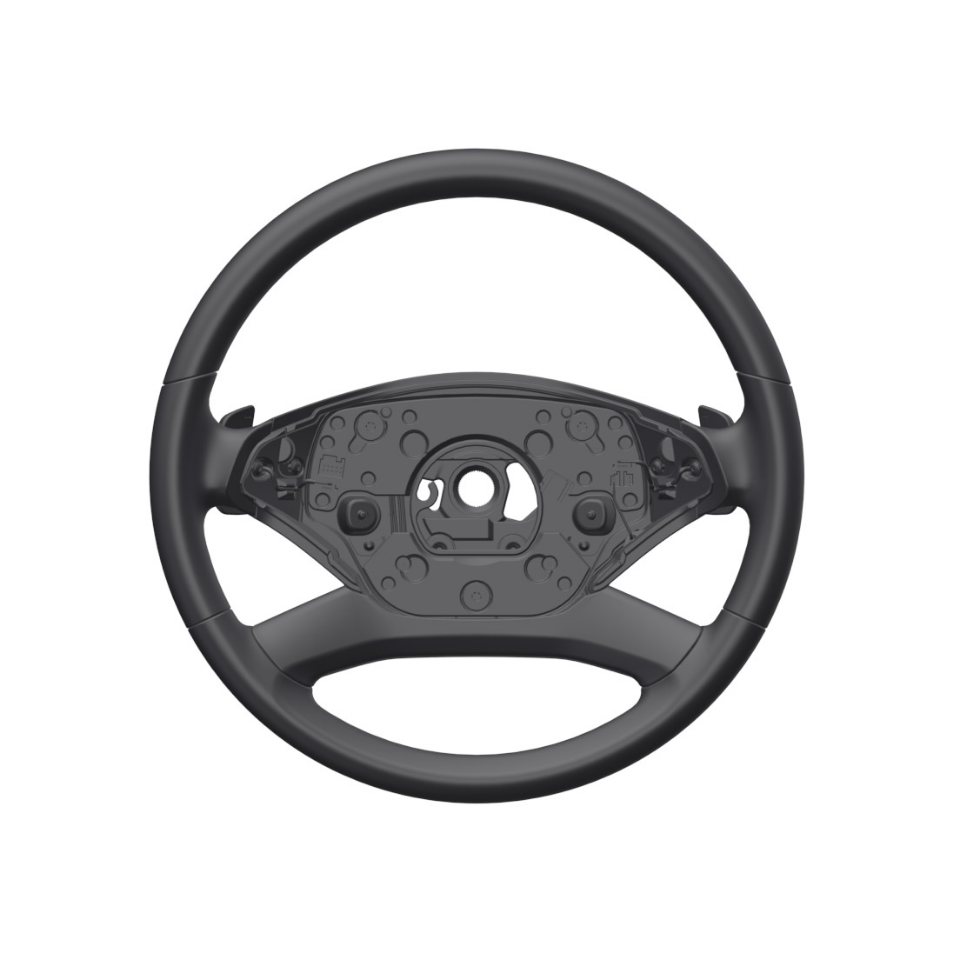Mercedes-Benz  A2214604403 9E38 Кермо чорна шкіра рестаїл з вібромотором розпізнавання смуги S-class short W221 S-class long V221 Одеса - фото 4