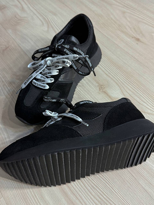 Кросівки жіночі Hengji 23-1 комбіновані замша з сіткою подвійний шнурок чорні, 40, 25 см Київ - фото 8