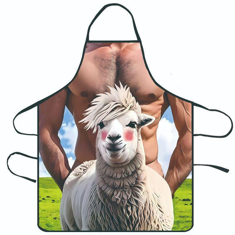 Фартук с голым торсом Ягненок 75 на 60 см разноцветный Киев - изображение 1