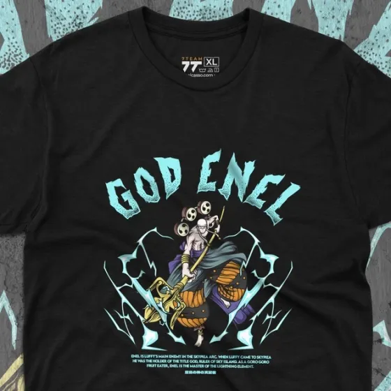 Футболка мужская с принтом Ван Пис God Enel Размер 48 Anime0238 Днепр