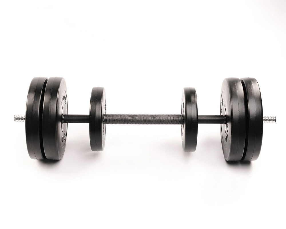 Набор дисков композитных Elitum Titan 39 кг штанга/гантели с переходником для силовых тренировок 2 грифа 30мм ABS-пластик Киев - изображение 3