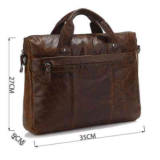 Кожаная сумка для документа с отделением для нетбука Vintage 14059 Коричневая Киев
