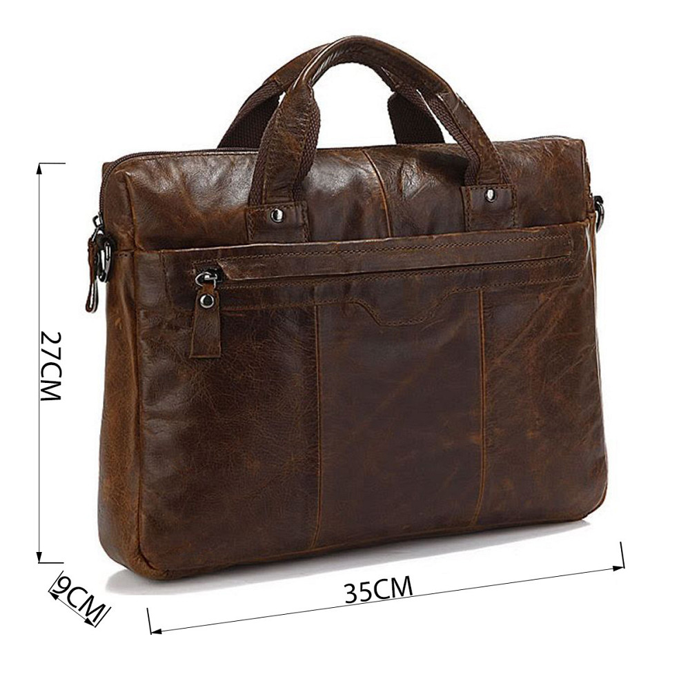 Кожаная сумка для документа с отделением для нетбука Vintage 14059 Коричневая Киев - изображение 2