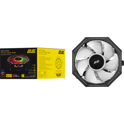 Кулер до процесора 2E Gaming Air Cool AC120ZP RGB, LGA1700, 1200, 115X, 775, AM5, AM4, AM3, AM3+, AM2, AM2+, FM2, FM1 (2E-AC120ZP-RGB) Вінниця - фото 6