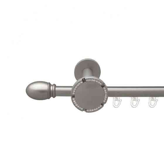 Карниз Orvit Белуно металевий однорядний розета реверс фламо профільна труба  Сатин 19 мм 300 см (00-00015240) Львів