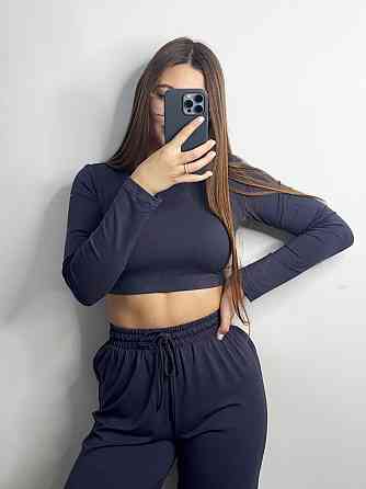 Стильний жіночий костюм з трикотажу віскоза Графіт M-L Харків