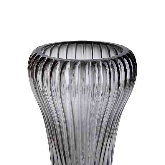 Скляна ваза, декоративна, сіра, 27,5 см HP-1730 Київ