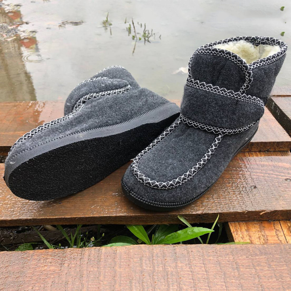 Дутики жіночі болонові 40р, Калоші жіночі водонепроникні, Бурки жіночі хутряні Бабуші домашні EW-85 Львів - фото 8