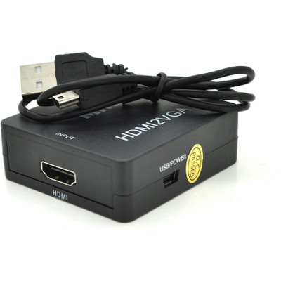 Перехідник HDMI F to VGA F 720P/1080P black Voltronic (YT-CM-HDMI/VGA-B) Вінниця - фото 1