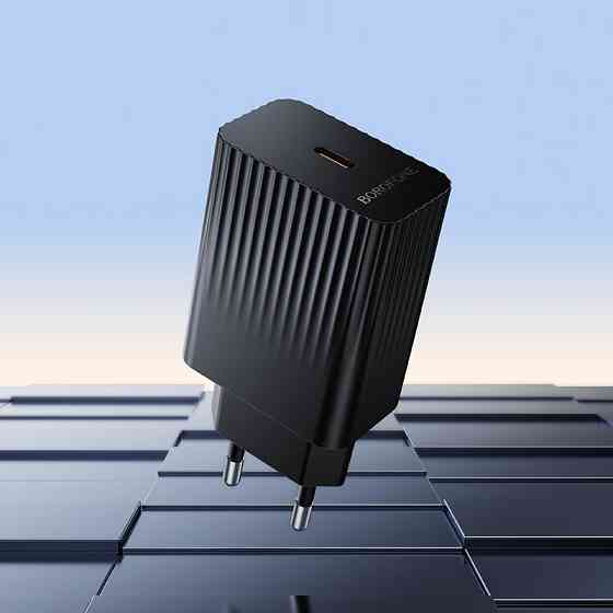 Мережевий зарядний пристрій BOROFONE BAS75A Source single port PD30W charger Black Одеса