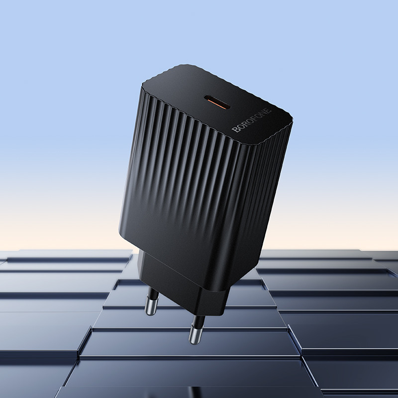 Мережевий зарядний пристрій BOROFONE BAS75A Source single port PD30W charger Black Одеса - фото 4