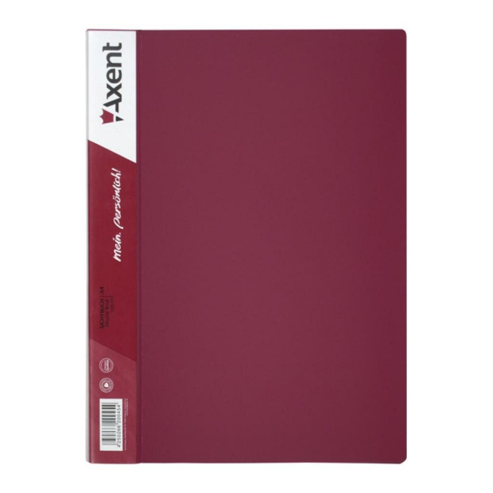 Папка с файлами Axent 40 sheet protectors, burgundy (1040-04-А) Винница - изображение 2