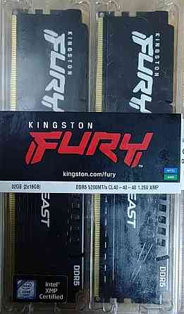 Память DDR5 (2x16GB) Kingston FURY 5200 MHz Beast (KF552C40BBK2-32) Киев