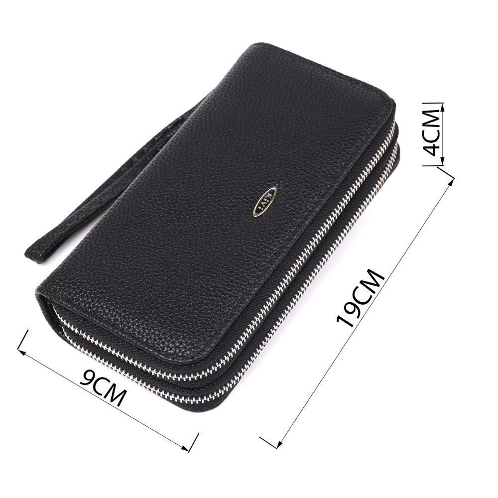 Кошелек женский из зернистой экокожи Черный (KIVI) Киев - изображение 3