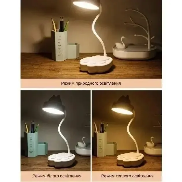 Детская светодиодная настольная лампа 2,5 Вт лапка Голубая Коломия - фото 2