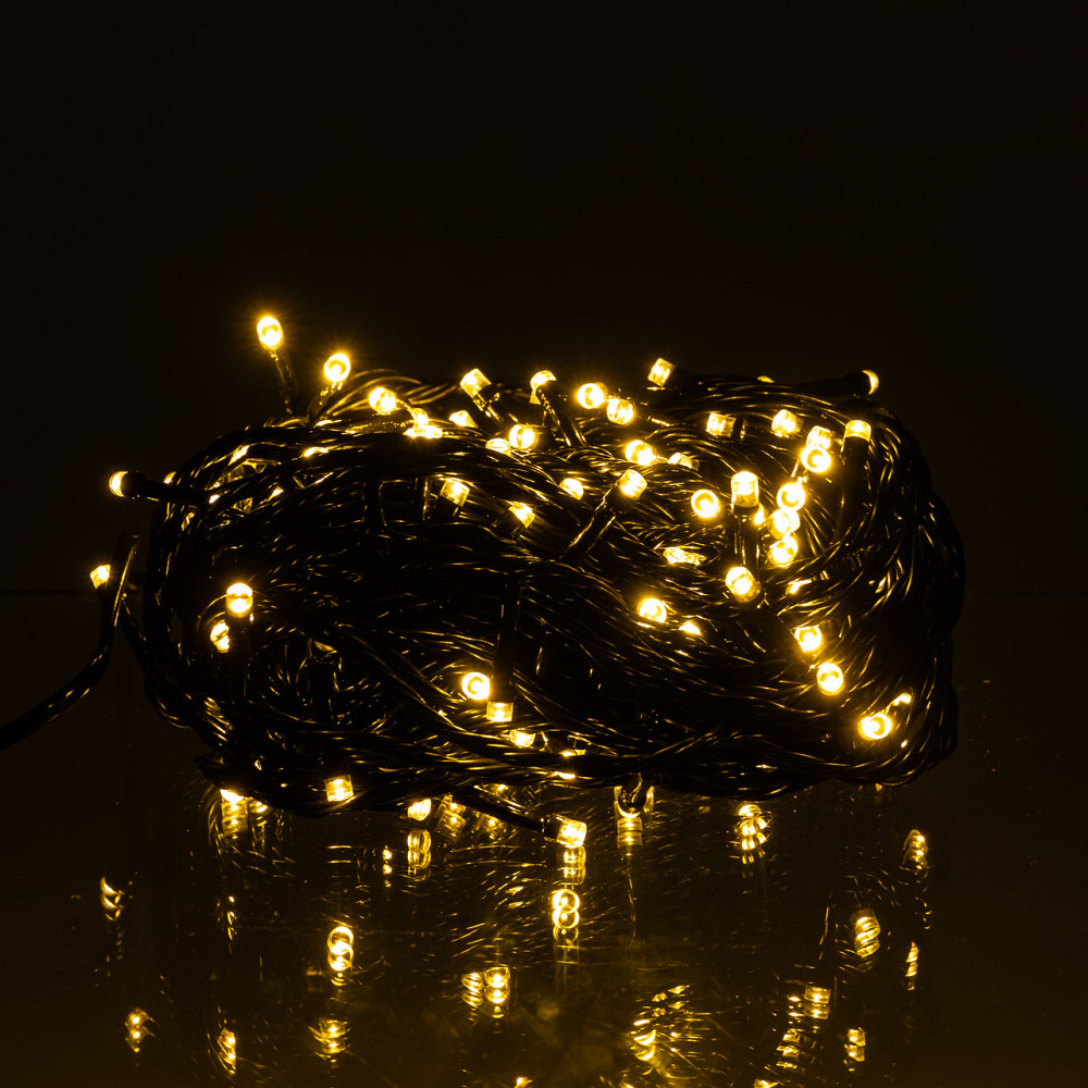 Garlando Новорічна гірлянда кімнатна нитка 14 м 160 LED чорний провід Жовтий W160LED16MBY Коломия - фото 1