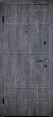 Двері вхідні Наші Двері Лайт ПВХ Паралель Дуб шато 860х2050 мм Київ