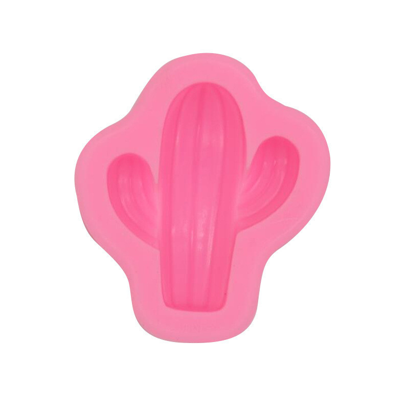 Молд силиконовый Кактус 42 на 35 мм розовый Киев - изображение 3