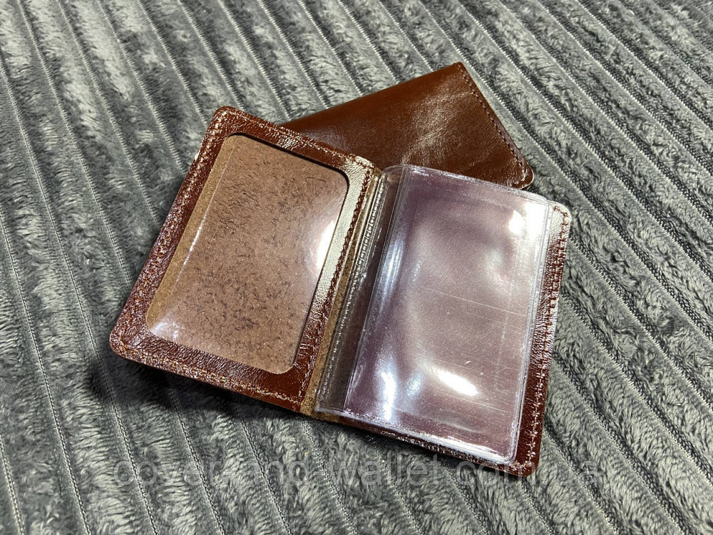 Обкладинка для ID-паспорта та авто документів з натуральної шкіри коричнева ST Leather Київ - фото 3