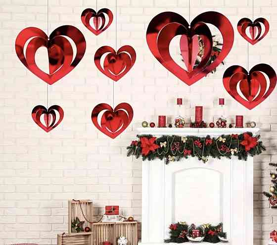 Підвісні сердечка для декору 16 шт Смела