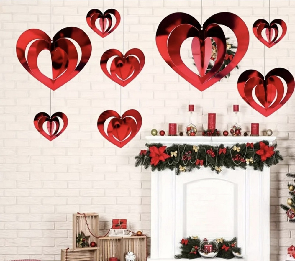 Підвісні сердечка для декору 16 шт Сміла - фото 4