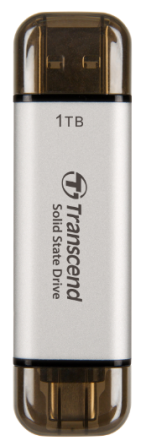 SSD накопитель Transcend ESD310S 1TB, USB Type C/A Silver (6906887) Киев