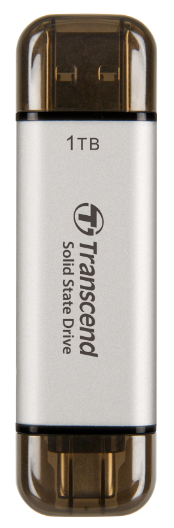 SSD накопитель Transcend ESD310S 1TB, USB Type C/A Silver (6906887) Киев - изображение 1