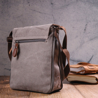 Сумка Vintage Чоловіча з текстилю Сіра (21266) Вінниця - фото 2