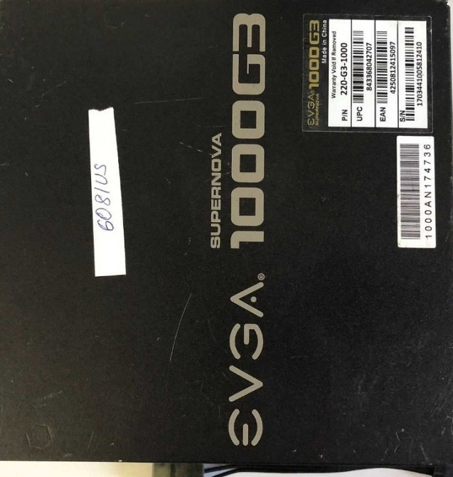 Блок живлення EVGA SuperNOVA 1000 G3 (220-G3-1000) 1000W Gold. Харків - фото 1