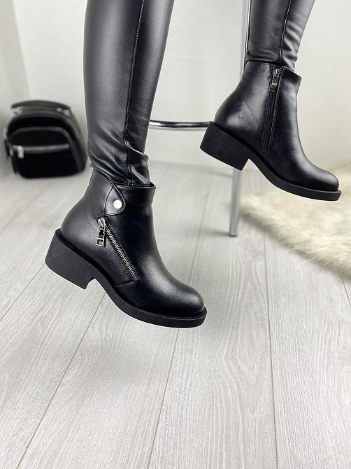 Черевики жіночі D and V чорні натуральна шкіра висота 11см размер 40р (2196) Коломыя - изображение 8