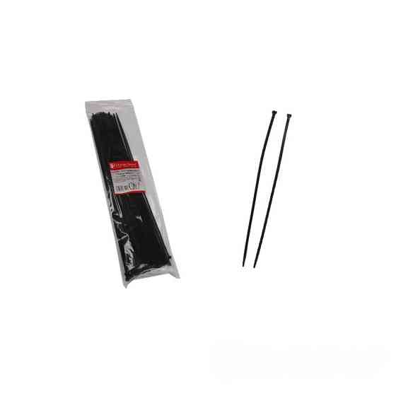 Стяжка кабельная 4х370 мм, 100 шт, черный Днепр