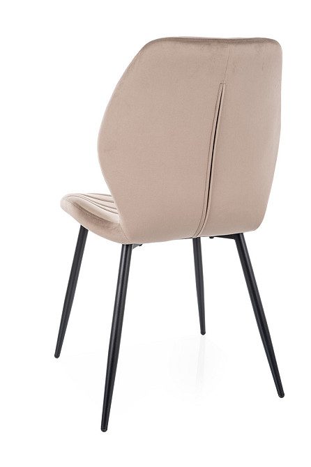 Стілець MIKE VELVET чорний каркас/темний беж BL.40 Киев - изображение 4