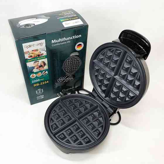 Мультипекарь вафельница Rainberg RB-2254 2200 Вт, Вафельница с антипригарным покрытием LB-84 Львов