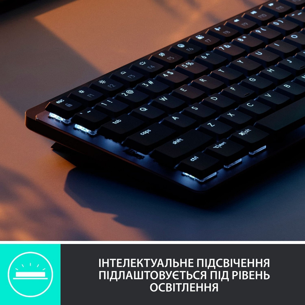 Клавіатура бездротова Logitech MX Mechanical Mini Bluetooth Illuminated Graphite (920-010782) Білий Харьков - изображение 2