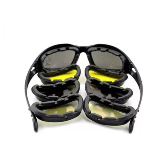 Очки тактические с поляризацией Daisy C5 защита UV400 (4 сменных линзы + чехол) Черный Киев