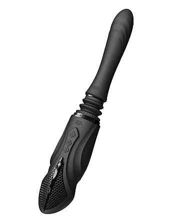 Компактна смарт секс-машина Zalo – Sesh Obsidian Black, 2 насадки, пульт ДК, кристал Swarovski Sex Aura Київ