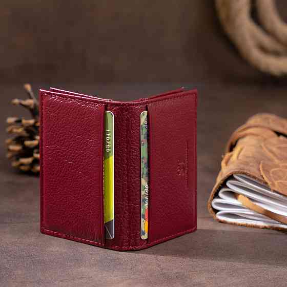 Візитниця-книжка ST Leather 19218 Бордова Київ