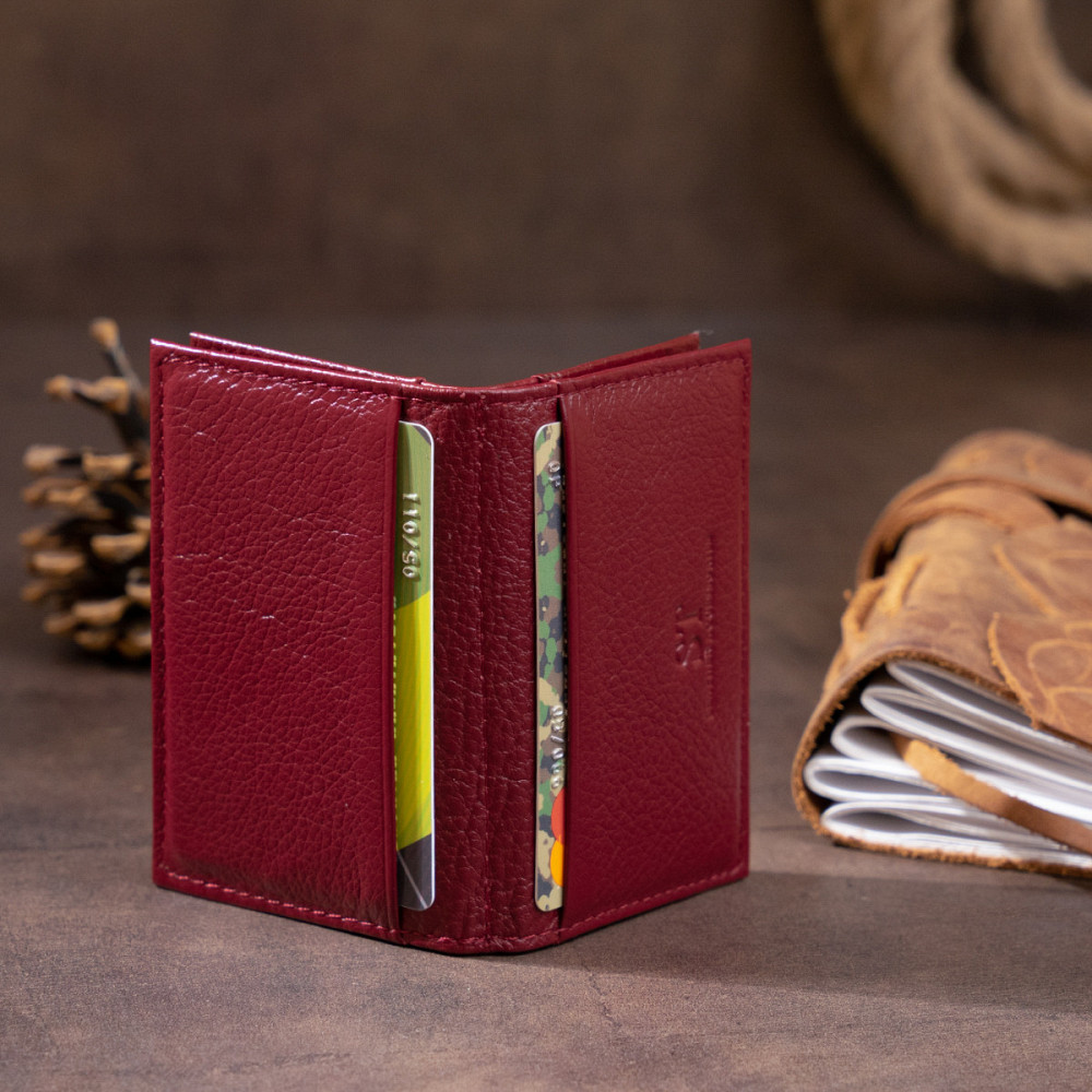 Візитниця-книжка ST Leather 19218 Бордова Київ - фото 5