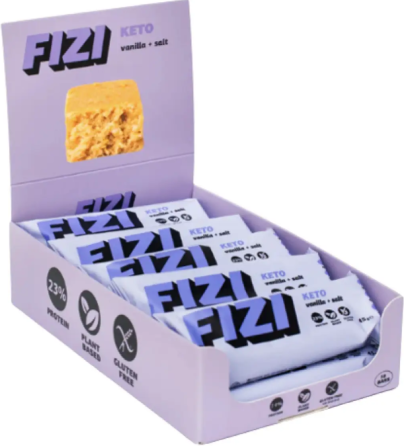 Протеиновый батончик FIZI KETO Protein Bar 10x45g ваниль Киев