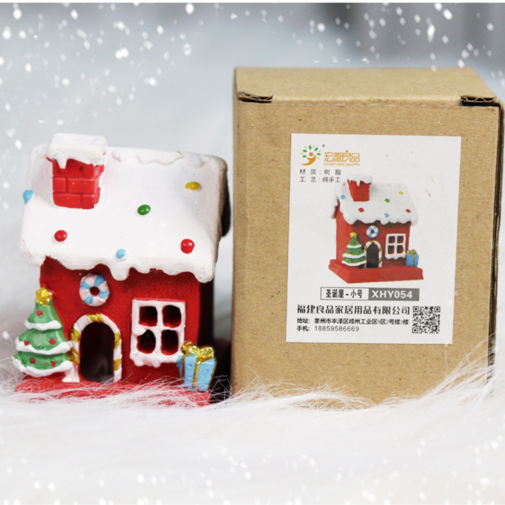 Новогодний домик из полистоуна с LED подсветкой для мини-сада, миниатюры, рождественской инсталляции Одесса - изображение 4