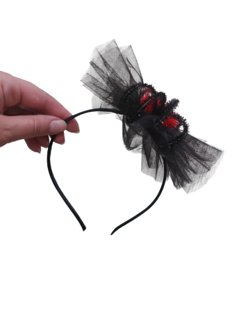 Обруч на Хэллоуин на голову Паук one size черно-красный Киев