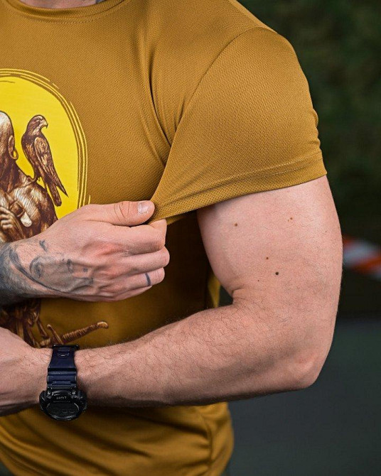 Тактическая потоотводящая футболка  Козак койот ПП7612 Одесса - изображение 4