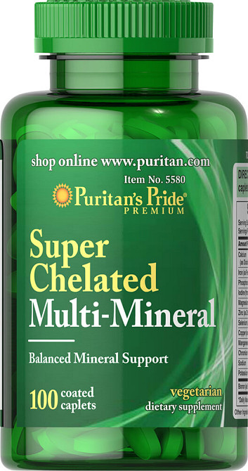 Мультиминеральный комплекс (Super Chelated Multi Mineral) 100 капсул Київ - фото 1