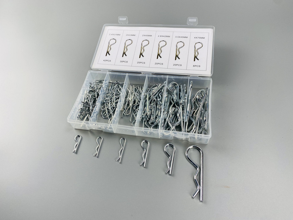 Набір шплінтів типу R метричних 150 шт. Пружинний штифт (6 різновидів шплінтів в одному наборі) Мукачево - фото 6